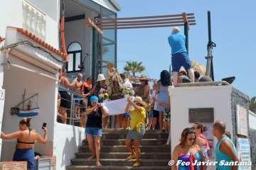 Misa y procesión terrestre-marítima de la playa de Ojos de Garza (Foto TA)